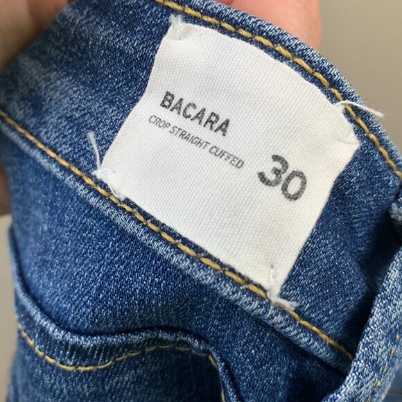 Hudson Barcara Crop Straight Cuffed Jeans - Picture 7 of 8